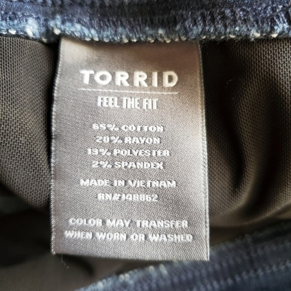 Torrid Women's Stretch Denim Crop Pull On Skinny Lean Jean - Plus Size 3X - Picture 10 of 13